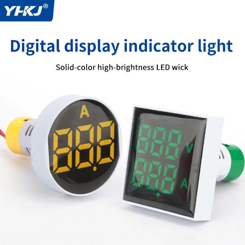 22MM AC Digital Panel Meter – Voltage Current Frequency Temp LED Digital Panel Meter Axl