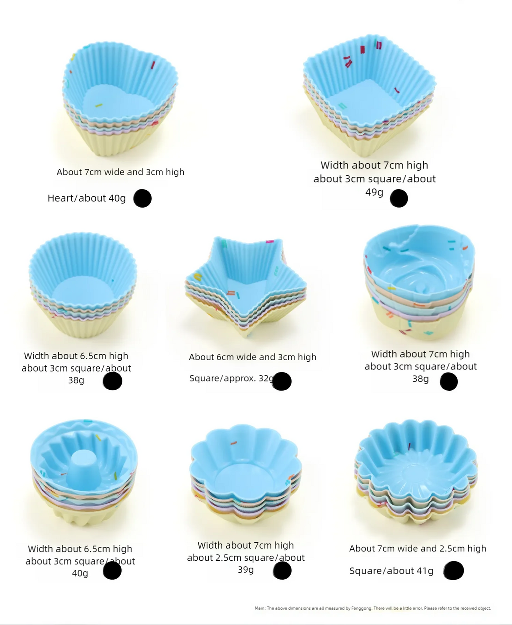 5-Pc Silicone Cupcake Muffin Baking Molds – DIY Bakeware Set Silicone Baking Molds Axl