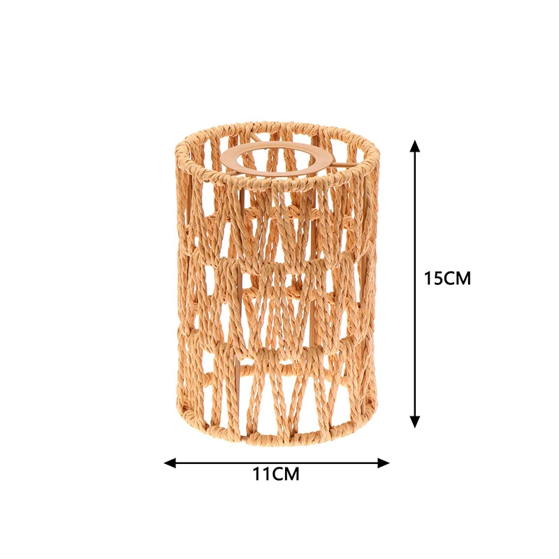 Vintage Handmade Woven Rattan Lampshade – Hanging Light Shade Hanging Lamp Shade Axl A2