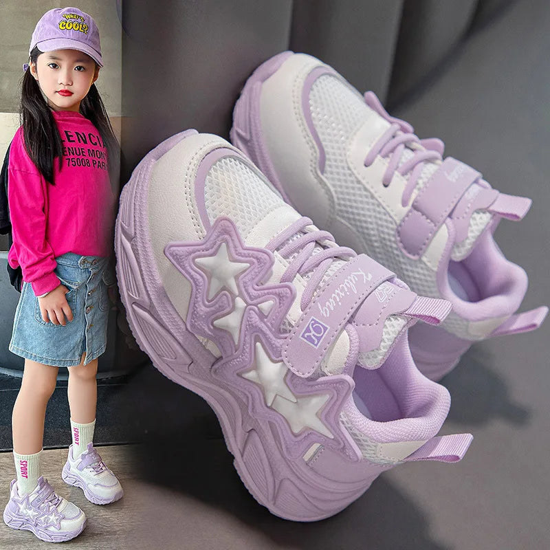 Girls Air Mesh Sneakers – Kids Casual Sports Running Shoes Girls Kids Sneakers Axl