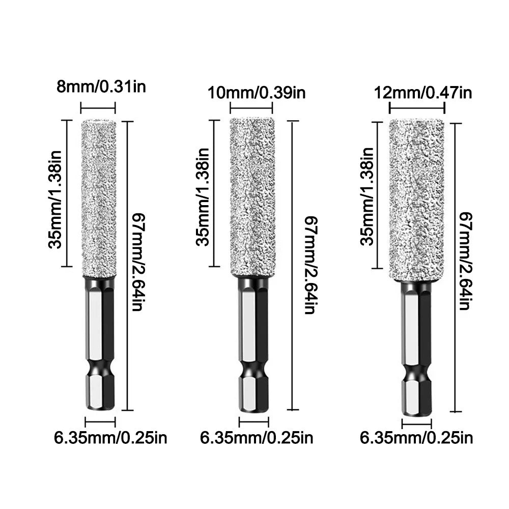 Diamond Drill Bit Hole Saw – Hex Shank for Tile & Porcelain Diamond Drill Bit Axl 8-10-12mm