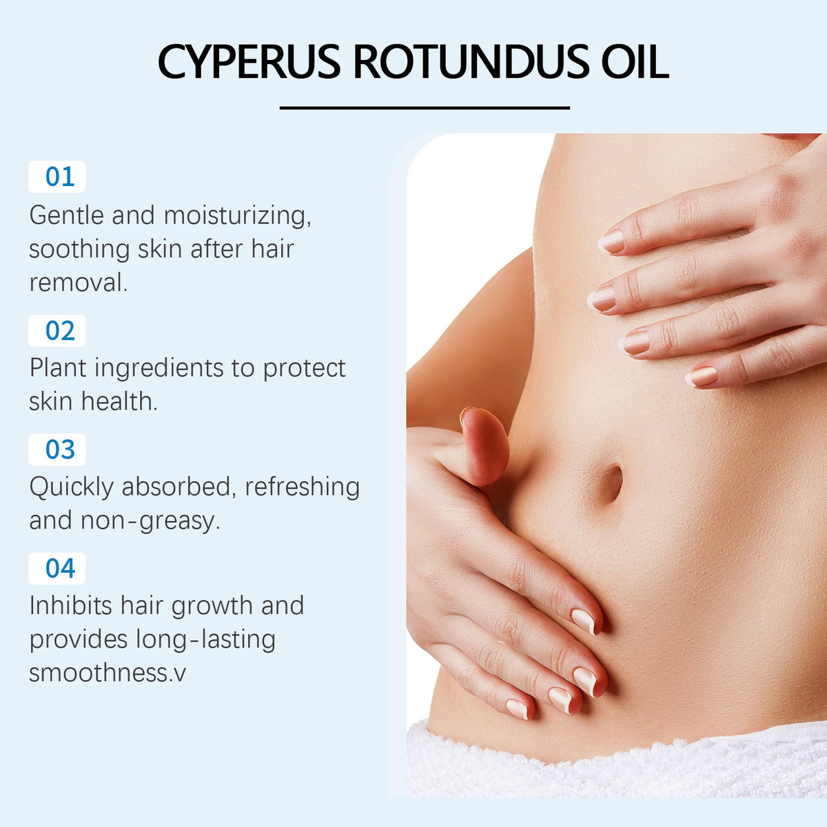 Cyperus Rotundus Hair Growth Inhibitor Oil 60ml | WEST MONTH Hair Inhibitor Oil Axl