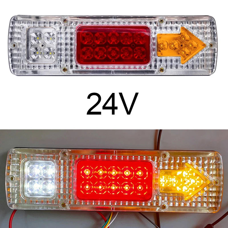 2-Pack LED Truck Tail Light Bar – Trailer, RV & Boat Lamp LED Tail Light Bar Axl 24V White 2PCS