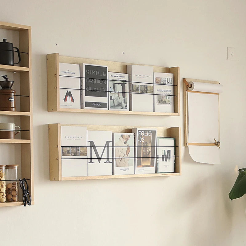Wooden Floating Wall Shelf – Multifunctional Storage Rack Floating Wall Shelf Axl