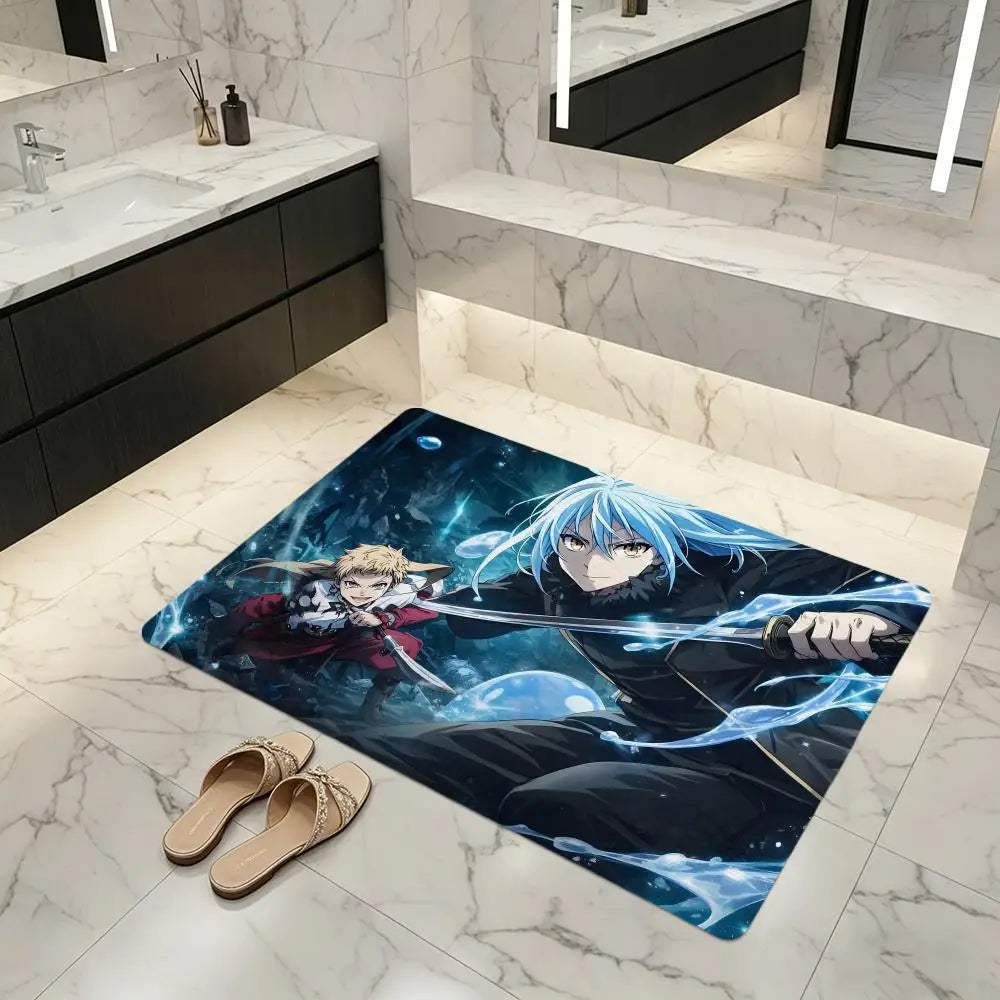 Diatomite Bath Mat Anime Slime – Quick Dry & Non-Slip Diatomite Bath Mat Axl