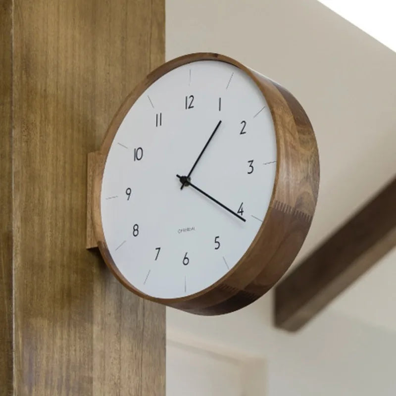 Double-Sided Silent Wall Clock – Modern Minimalist Luxury Décor Wall Clock Axl
