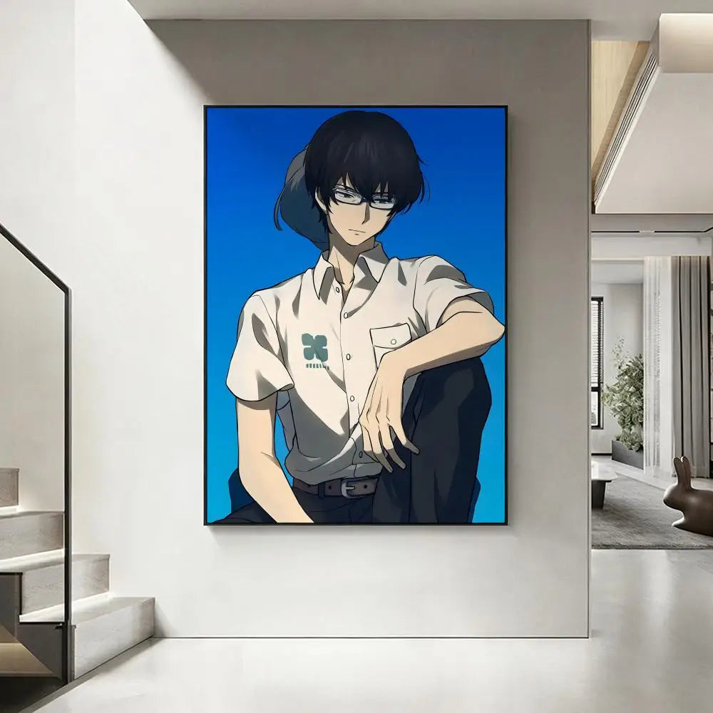 Zankyou no Terror Anime Poster – HD Waterproof Wall Art Decor Anime Wall Poster Axl White5 50X70cmNoframe