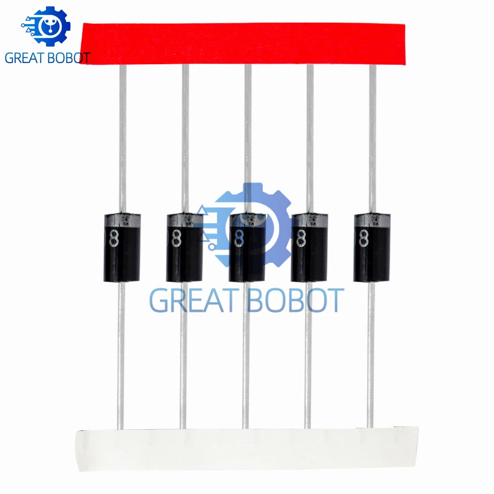 100Pcs Diode Assortment Kit – 8 Values Schottky & Rectifier Set Diode Assortment Kit Axl