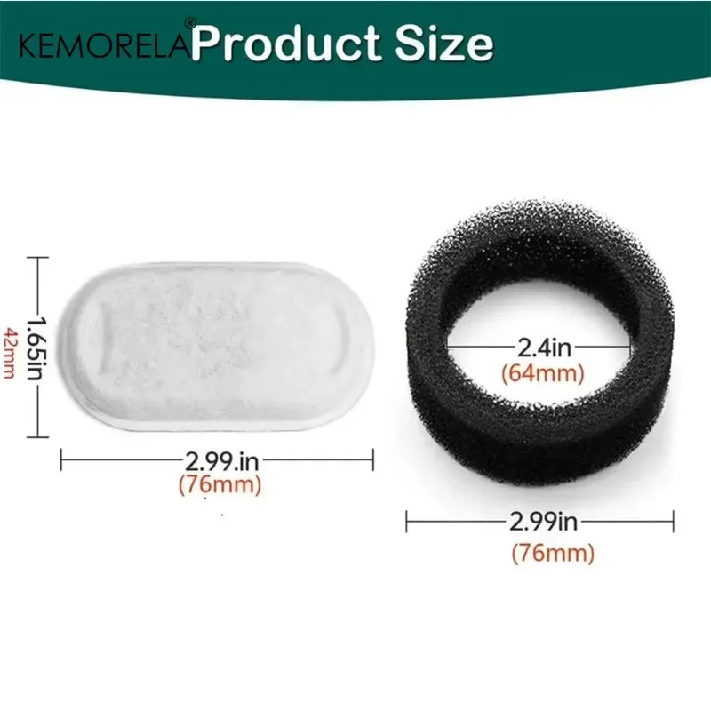 Cat Water Fountain Filters Replacement 8–24 Pack | KEMORELA Fountain Filter Pack Axl