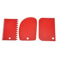3-Piece Plastic Dough Scraper Set – Baking & Cake Decorating Baking Scraper Set Axl 3pcs