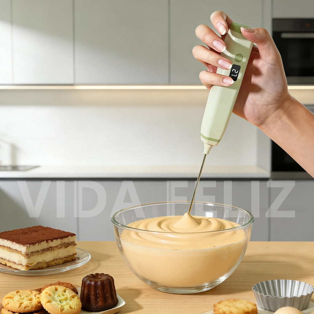 Cordless Rechargeable Milk Frother – Coffee Foam & Egg Whisk Handheld Milk Frother Axl