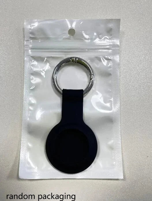 Silicone AirTag Case – Anti-Scratch Keychain Sleeve Protector AirTag Protective Case Axl black-1PCS