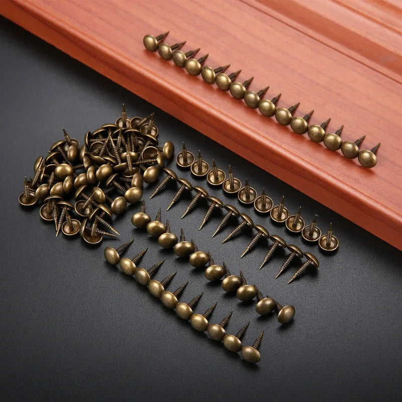 100Pcs Antique Bronze Upholstery Nails Tack Studs 8x15mm – Furniture Upholstery Tack Nails Axl