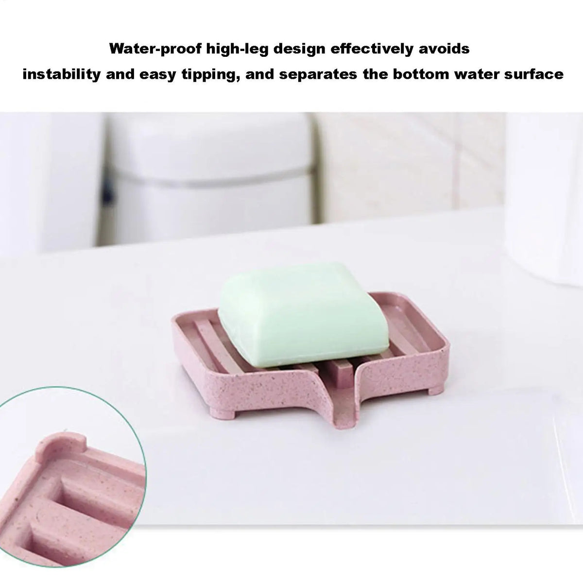 Drain Soap Dish & Sponge Holder Tray – Kitchen & Bathroom Soap Dish Tray Axl