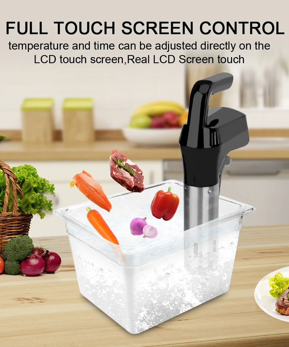 BALASHOV 1100W Sous Vide Immersion Circulator – LCD Touch IPX7 Sous Vide Circulator Axl