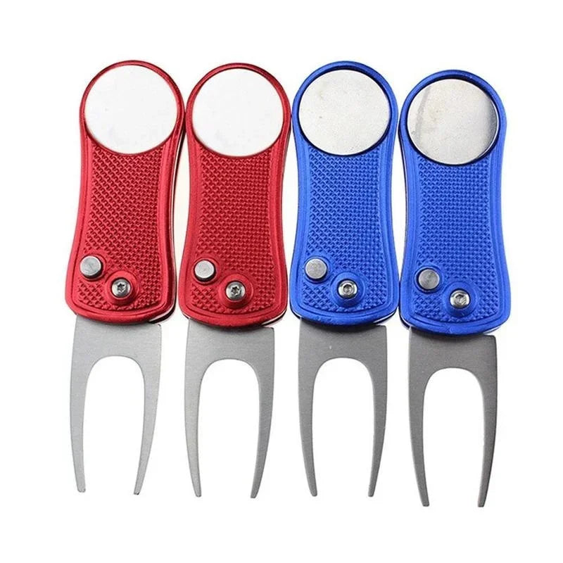 Stainless Steel Golf Divot Repair Tool – Folding Ball Fork Golf Divot Tool Axl