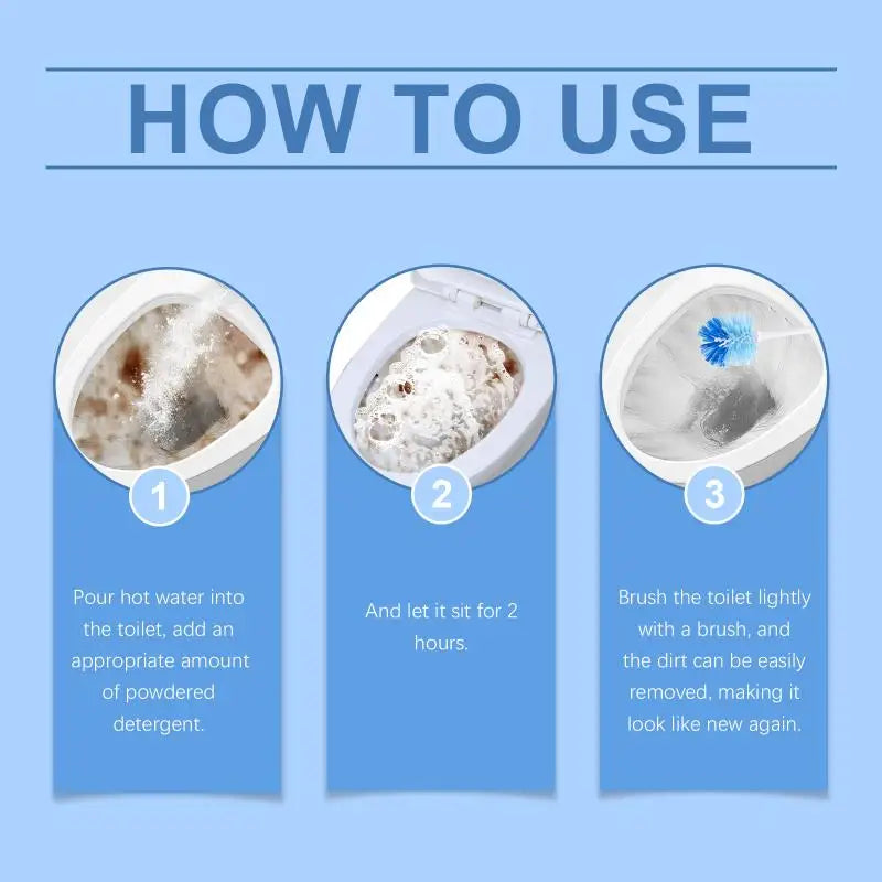 Toilet Cleaning Powder – Descaler, Deodorizer & Stain Remover Toilet Bowl Cleaner Axl one size