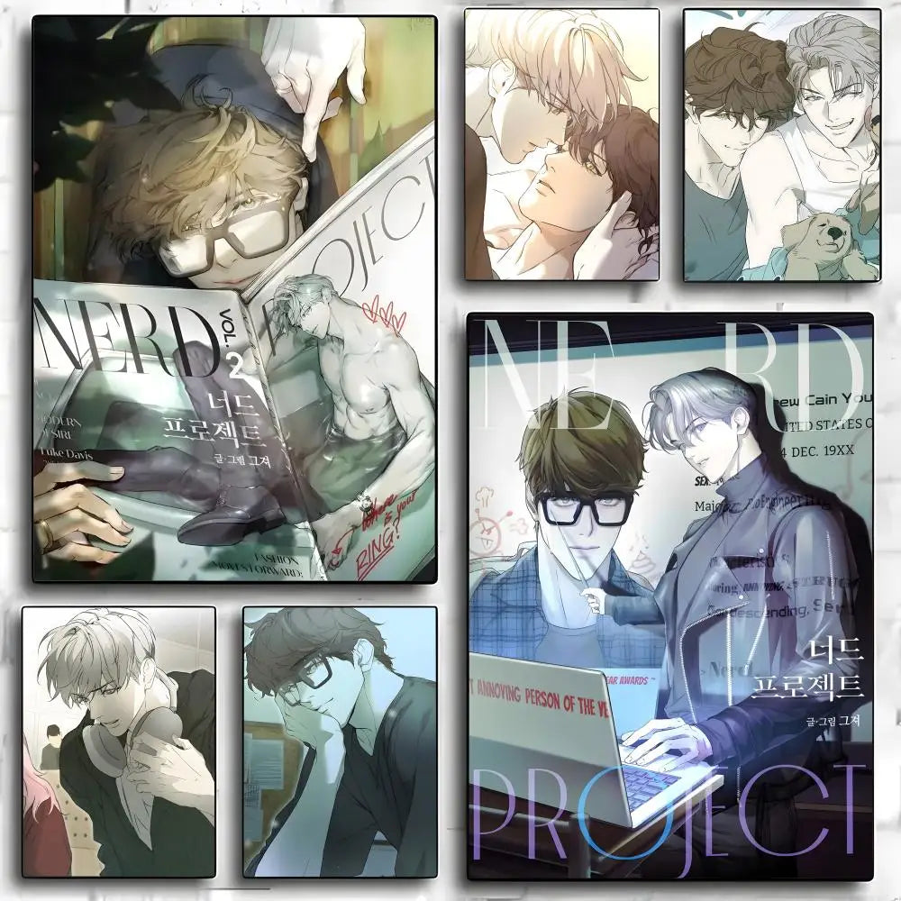 Webtoon BL Art Poster – Self-Adhesive Waterproof Wall Sticker Wall Art Poster Axl