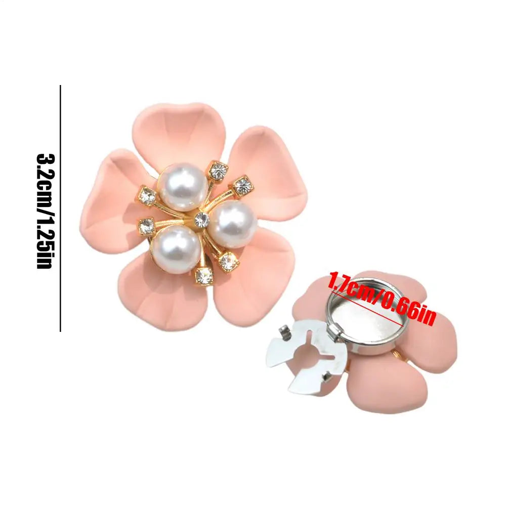 Rhinestone Floral Button Covers for Women – DIY Jewelry Clips Button Cover Clips Axl Pinky