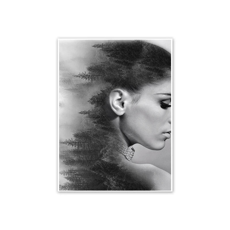 Women Butterfly Floral Wall Art Poster – Modern Home Décor Wall Art Poster Axl 24 42x30cm