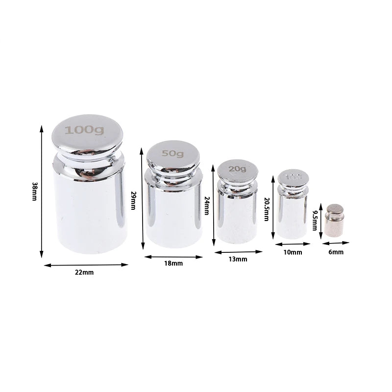 M1 Chrome Calibration Weights Set 2g–100g for Digital Scales Calibration Weight Set Axl