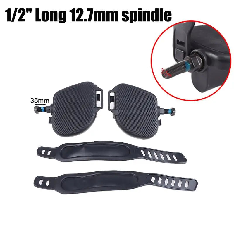 Anti-Slip Exercise Bike Pedals with Straps – Replacement Pair Bike Pedals Axl C