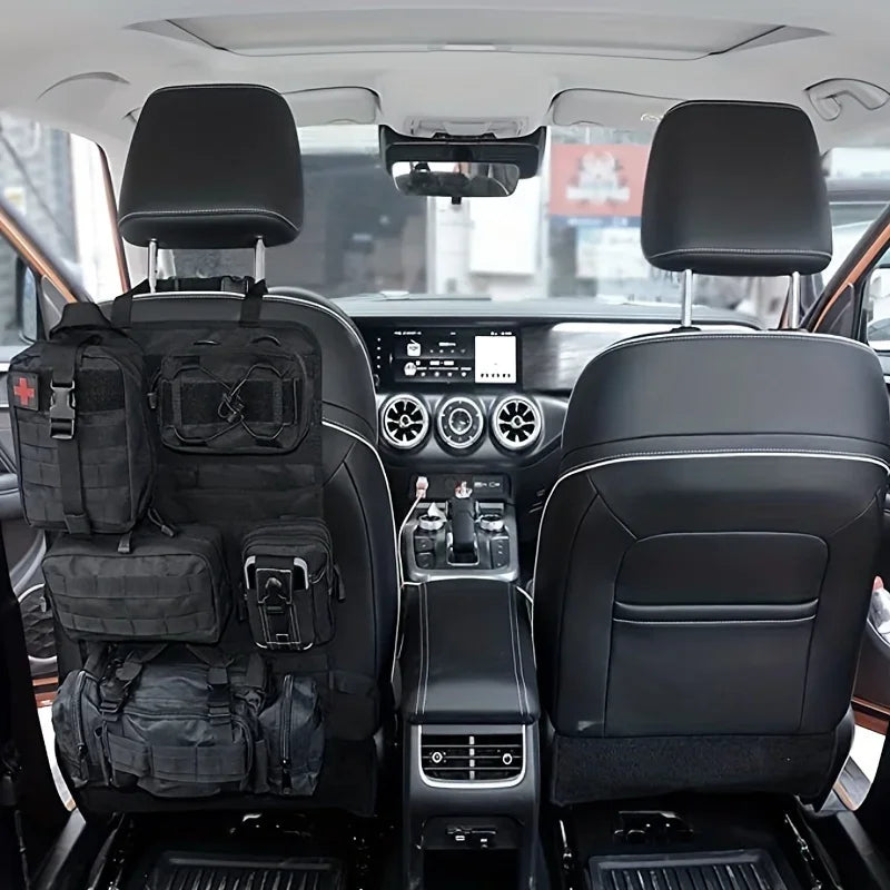 Tactical Car Seat Back Organizer Bag | Multi-Pocket Storage Car Seat Organizer Axl