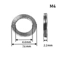 5-Pack 304 Stainless Steel Wedge Lock Washers M3–M20 Wedge Lock Washer Axl M4