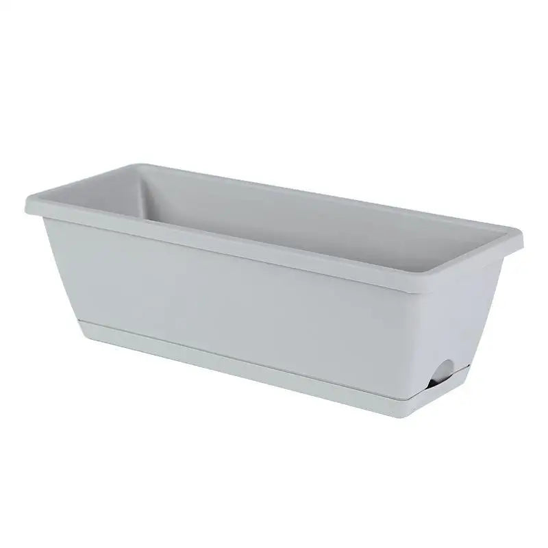 Self-Watering Planter Pot with Reservoir & Drainage – Indoor Self-Watering Planter Axl L light gray