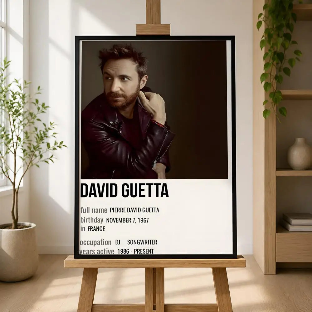 David Guetta PVC Wall Poster – Peel & Stick HD Waterproof Art Wall Art Poster Axl