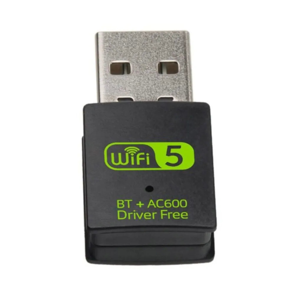 600Mbps Dual Band WiFi & Bluetooth 5.0 USB Adapter – No Driver USB WiFi Adapter Axl