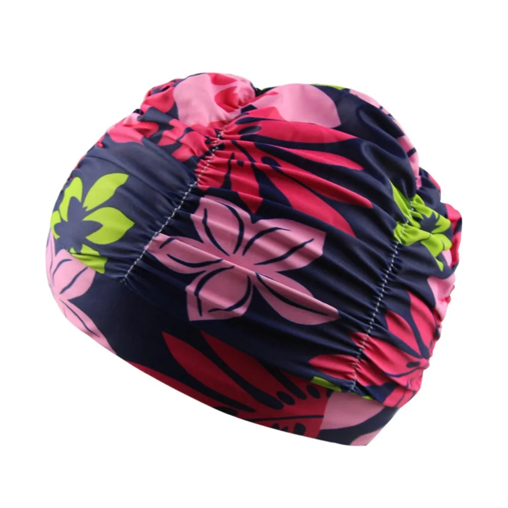 Printed Fabric Oversized Swimming Cap – Quick-Dry, Breathable Swim Cap Axl
