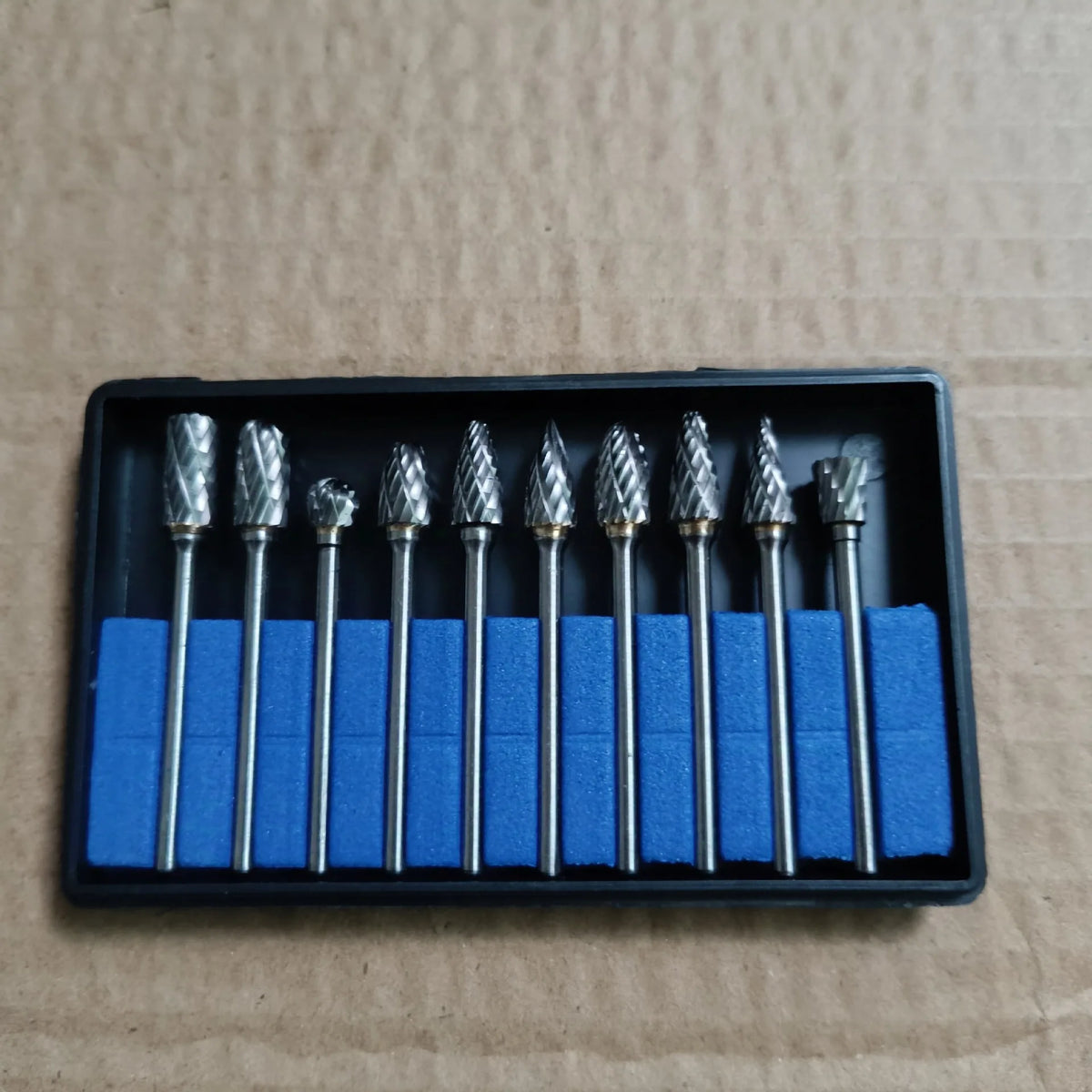 10-Pc Tungsten Carbide Burr Set | 3mm Shank Die Grinder Bits Rotary Burr Set Axl WHITE Round