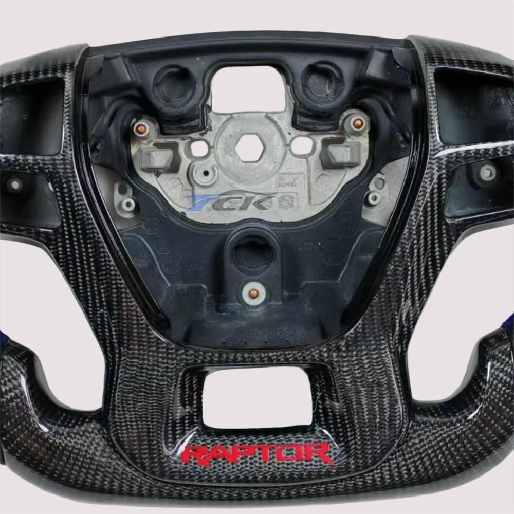 Carbon Fiber Leather Steering Wheel – Ford Ranger Raptor 2022–2024 Custom Steering Wheel Axl