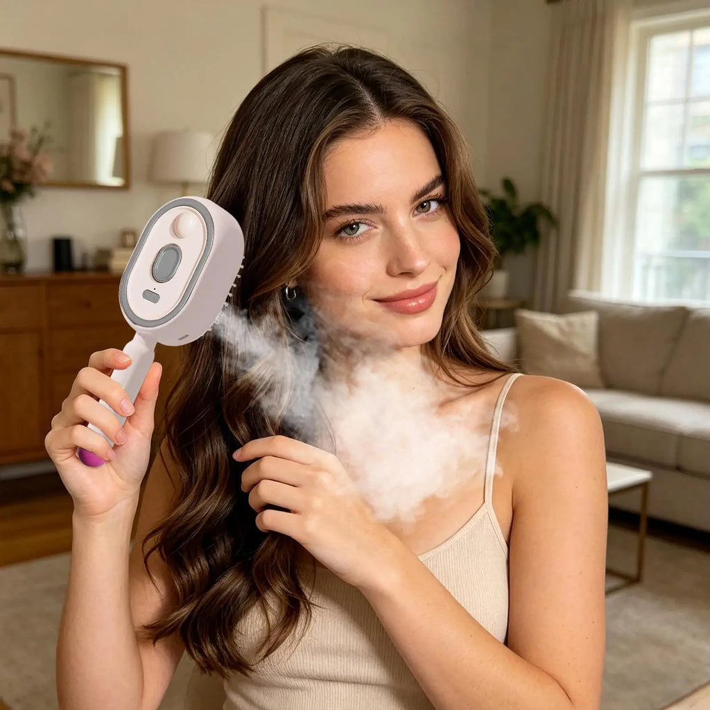 Rechargeable Steam Hair Brush – Detangling & Smoothing Comb Steam Hair Brush Axl