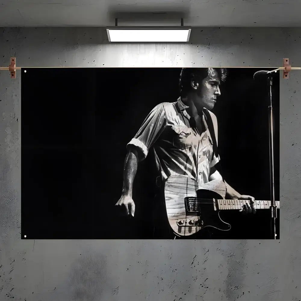 Bruce Springsteen Flag – Wall Banner for Bedroom & Concert Decor Decorative Wall Flag Axl White4 80x120cm