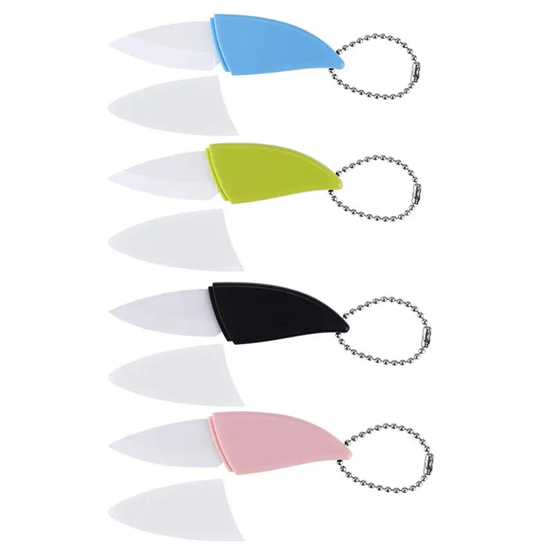 Ceramic Fruit Knife Set – Portable Mini Slicer with Cover Ceramic Fruit Knife Axl 4 PCS
