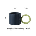 KEMORELA Nordic Ceramic Coffee Mug – Microwave Safe Gift Ceramic Coffee Mug Axl Blue 201-300ml
