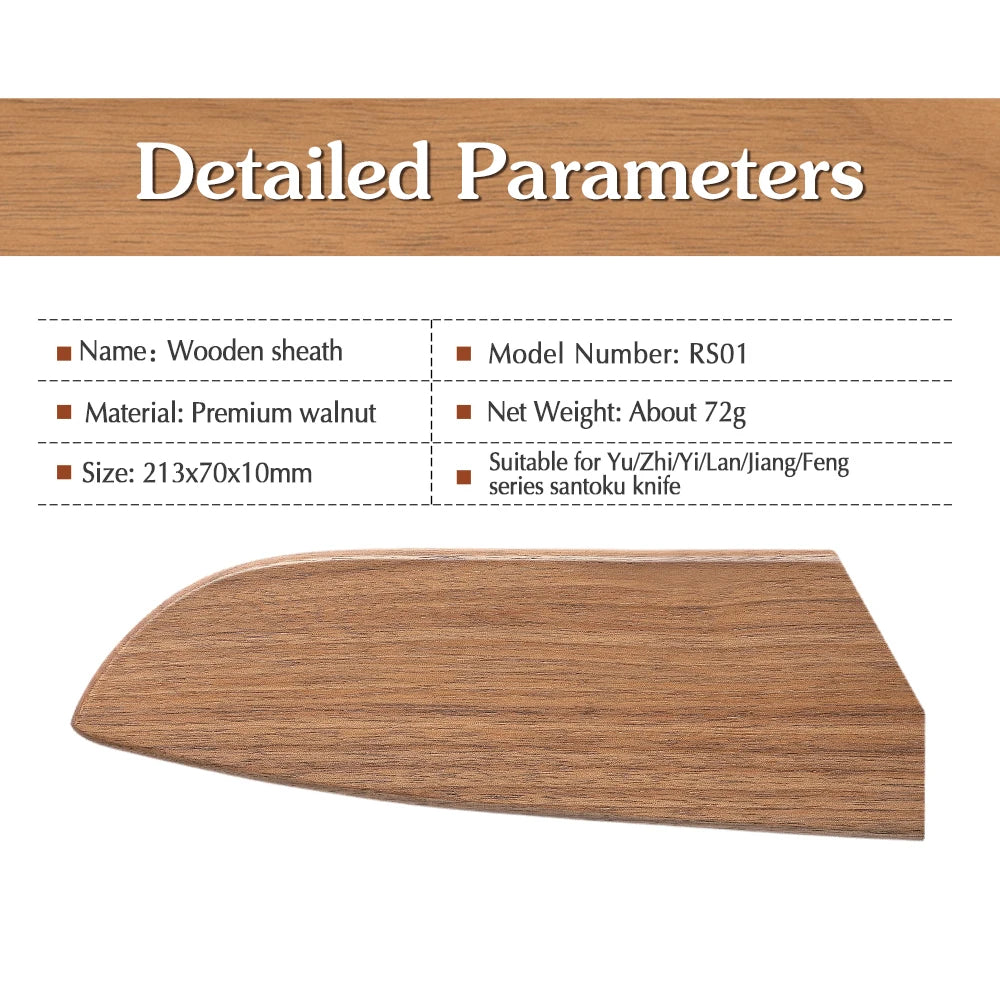 XINZUO Walnut Wood Knife Sheath – Chef, Santoku & More Wooden Knife Sheath Axl Wooden sheath RS01 China Mainland