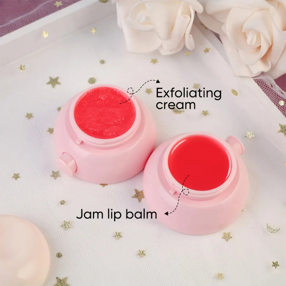 Vegan Tinted Lip Gloss with Brush – Hydrating Fruit Jam Lip Balm Tinted Lip Gloss Axl