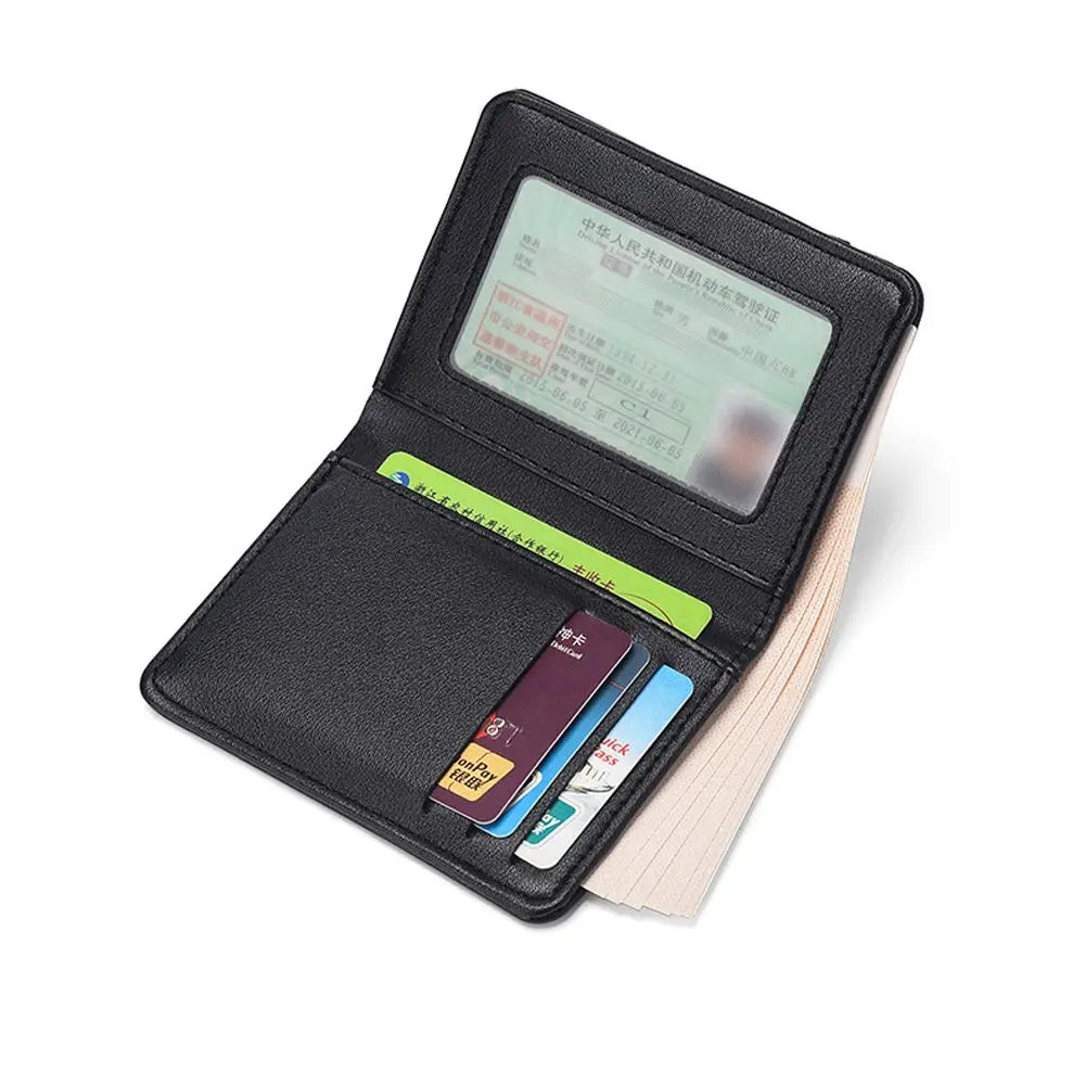 Slim PU Leather Credit Card Wallet – Minimalist Mini Purse Card Wallet Axl