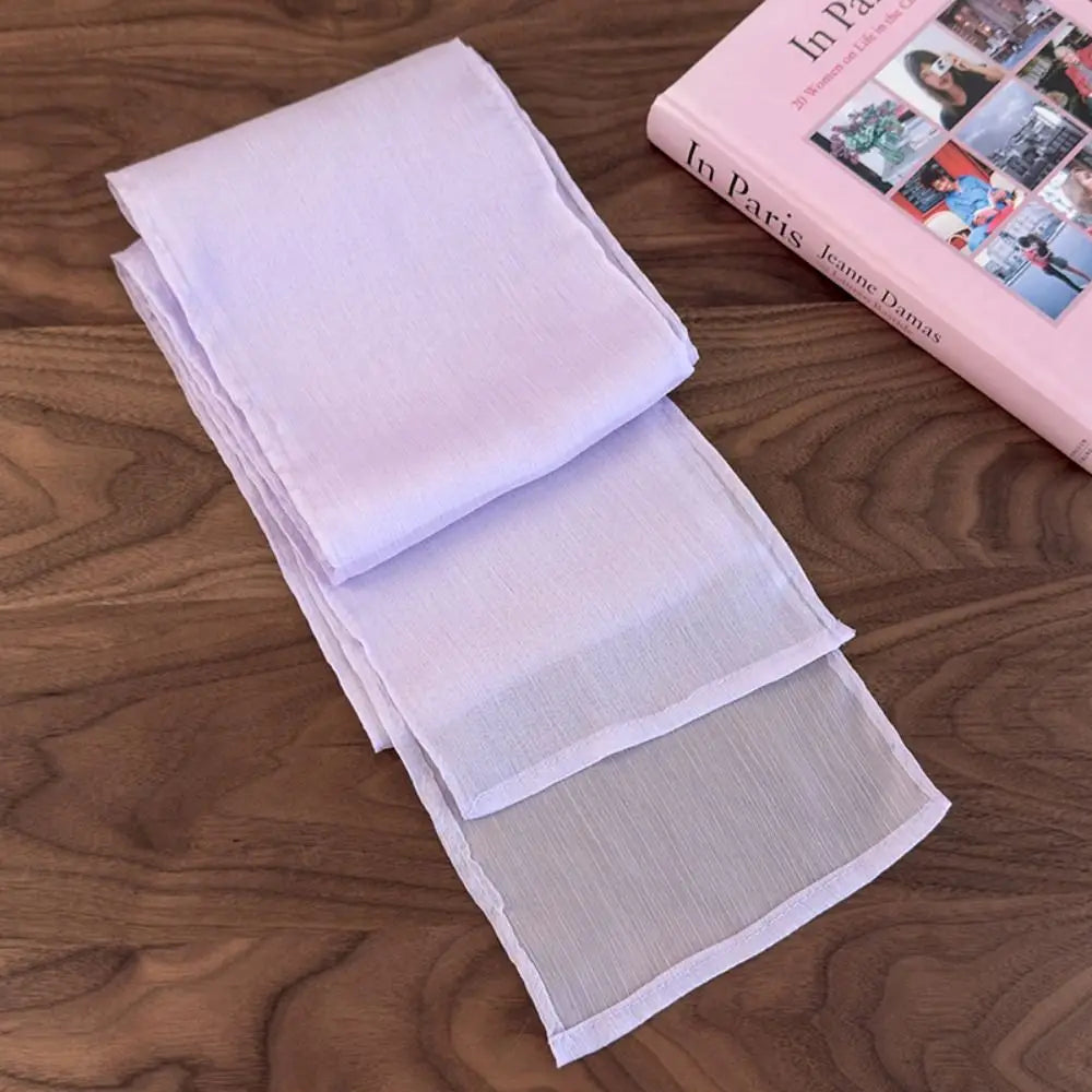 Women's Long Chiffon Scarf – Elegant Silk-Style Neckerchief Chiffon Neck Scarf Axl