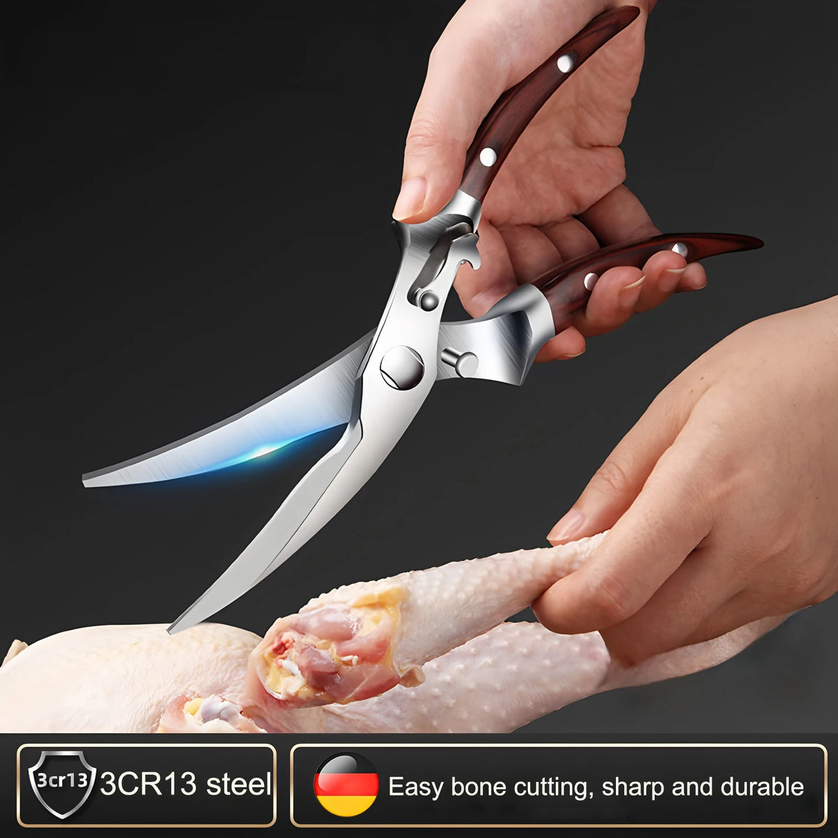 Multi-Functional Kitchen Scissors – Non-Slip BBQ Shears Kitchen Scissors Axl