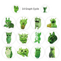 500 Alien Cat Stickers – Funny Quirky Waterproof Sticker Roll Decorative Stickers Axl 500pcs