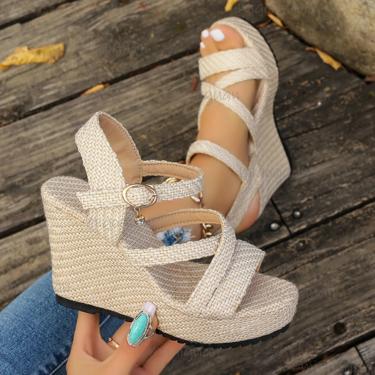Roma Women's Wedge Sandals – High Heel Beach Gladiator Shoes Wedge Sandals Axl
