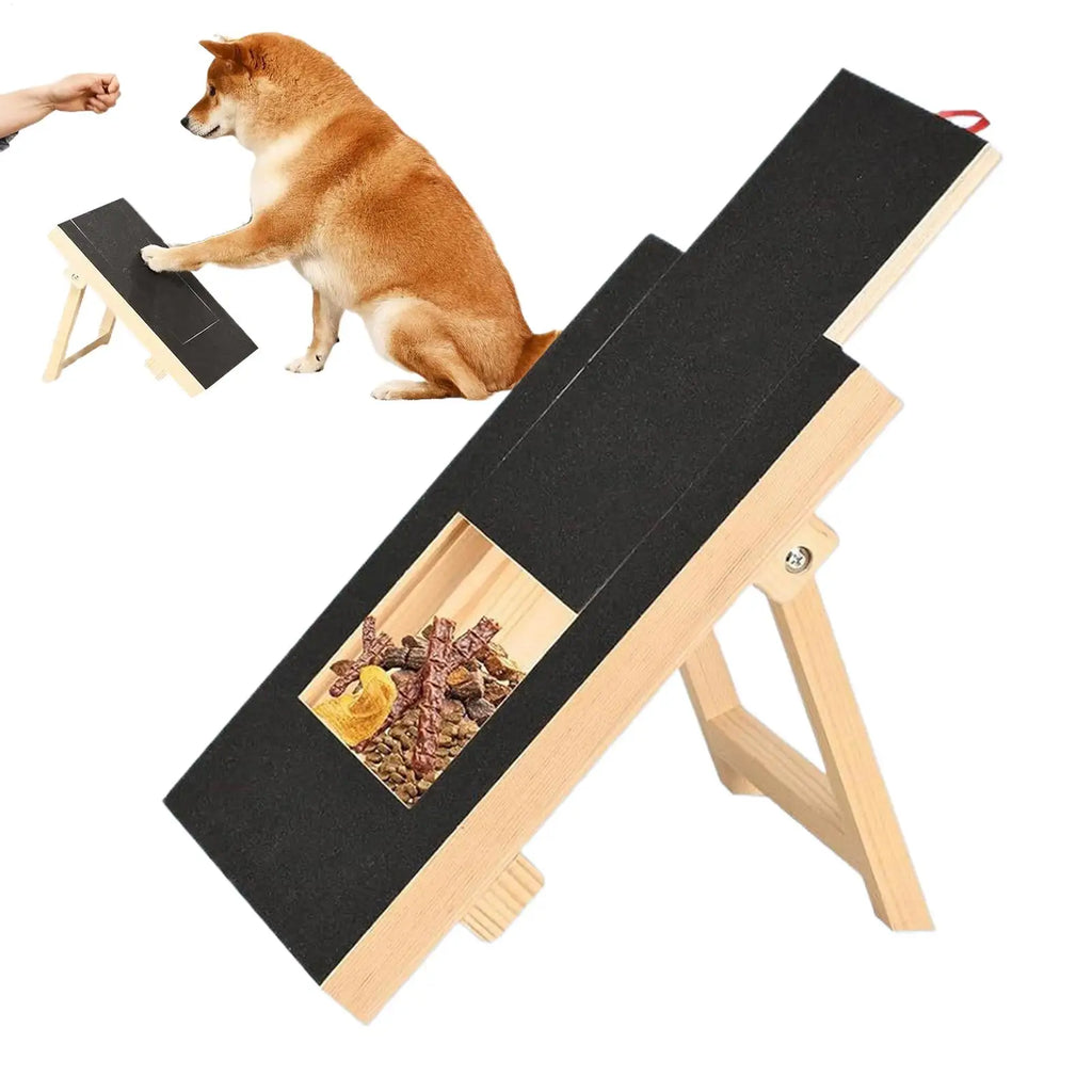 Dog Nail Scratch Board with Treat Box – Wooden Nail File Pad Dog Nail File Board Axl
