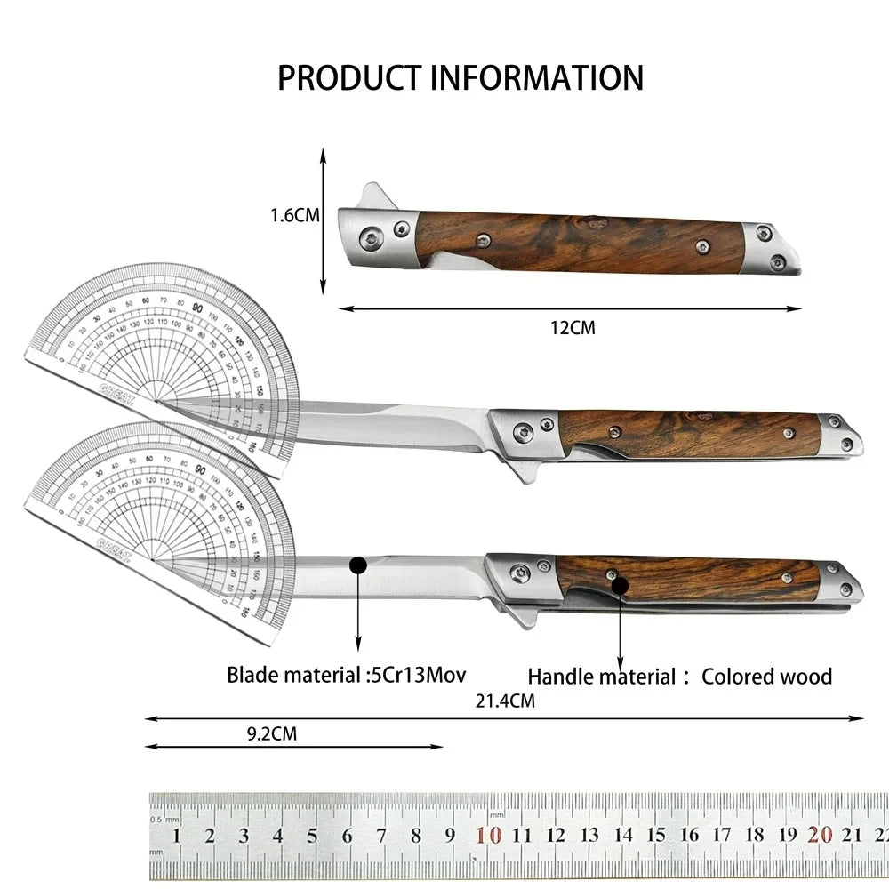 Damascus Folding Pocket Knife – Stainless Steel Camping EDC Folding Pocket Knife Axl