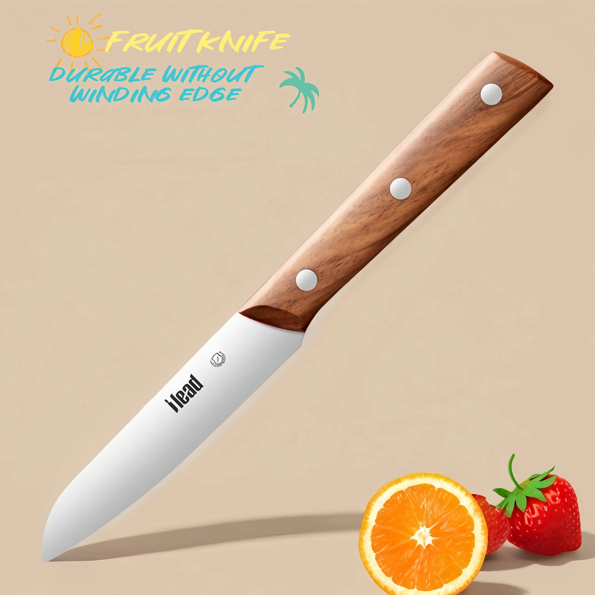 40Cr13 Stainless Steel Paring Knife – Rosewood Handle Fruit Knife Paring Knife Axl