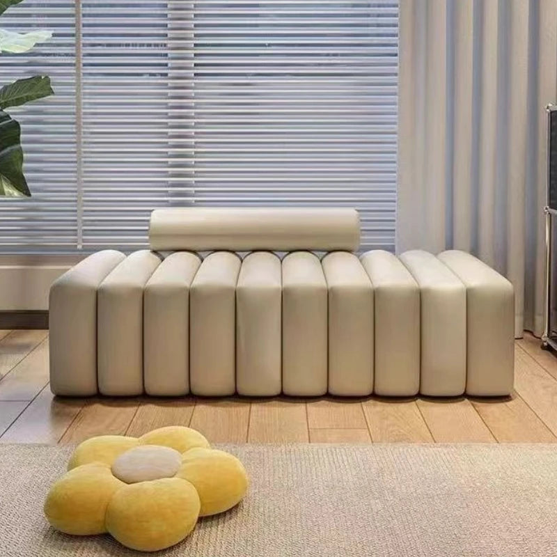 Modern Cushioned Ottoman Stool – Living Room & Entryway Bench Ottoman Stool Axl