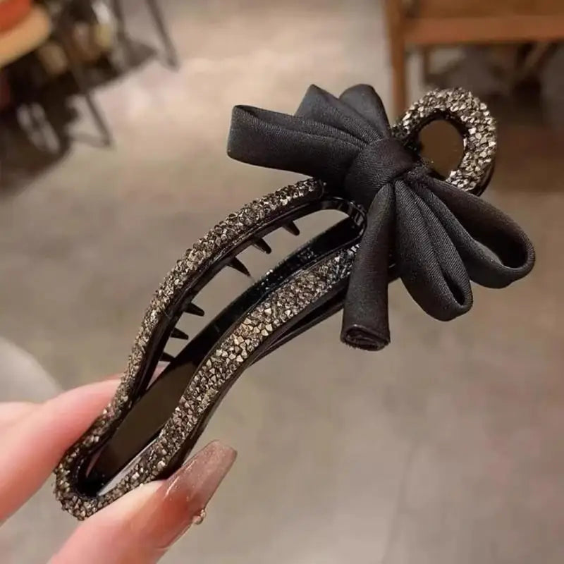 Rhinestone Duckbill Hair Clip – Sparkly Crystal Barrette for Women Crystal Hair Barrette Axl A1